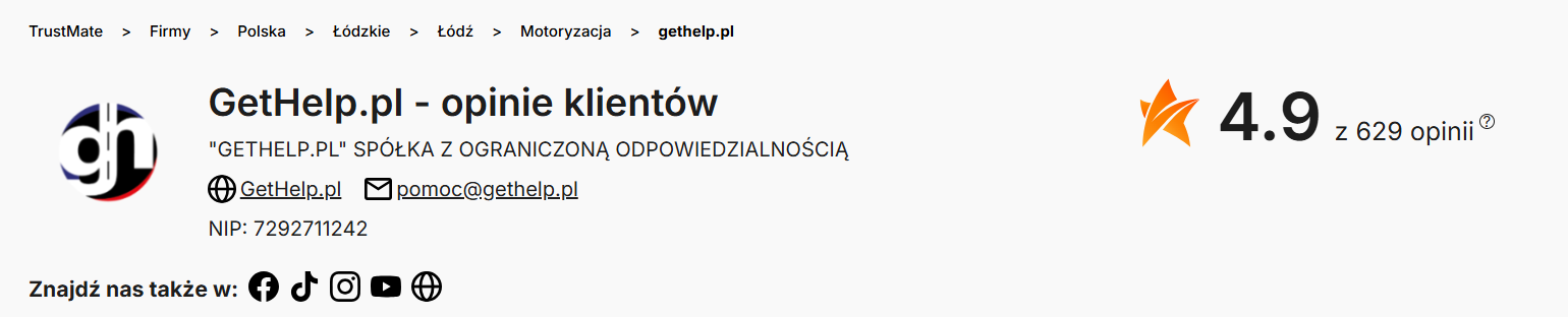 Gethelp.pl Opinie Klientów 5