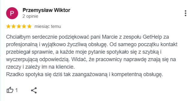 Gethelp.pl Opinie Klientów 2