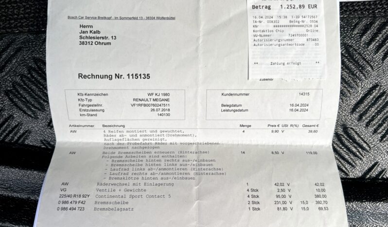 RENAULT Megane  | FWD (przód) | Automatyczna | 205 KM | Niebieski full