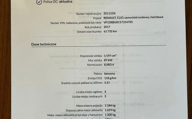 RENAULT Clio  | FWD (przód) | Manualna | 118 KM | Szary full