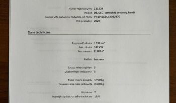 DS Automobiles DS 7 Crossback | FWD (przód) | Automatyczna | 225 KM | Czarny full