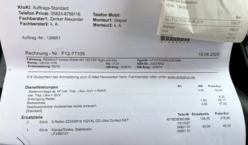 RENAULT Koleos  | 4×4 (doł. ręcznie) | Manualna | 150 KM | Czarny full