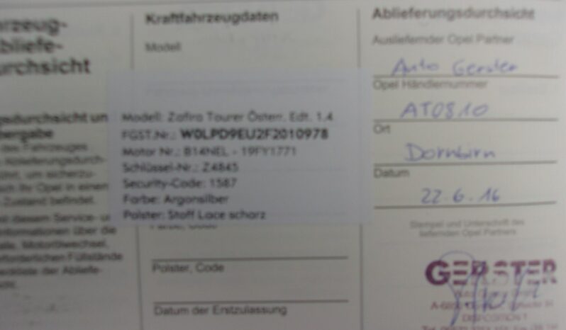 OPEL Zafira  | FWD (przód) | Manualna | 120 KM | Srebrny full