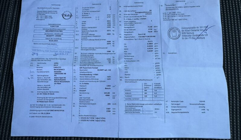 OPEL Insignia  | FWD (przód) | Manualna | 140 KM | Czarny full