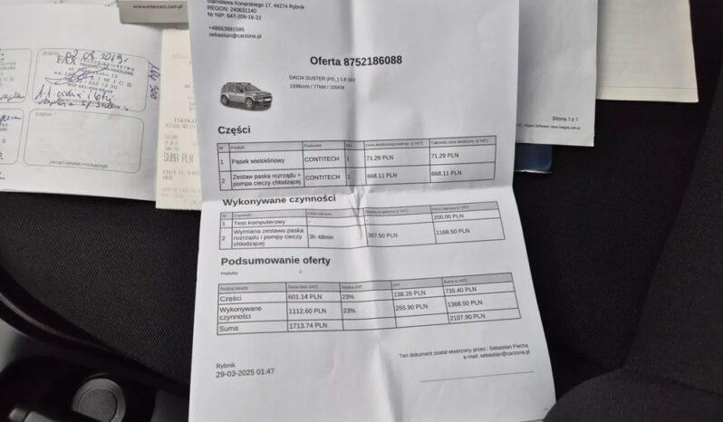 DACIA Duster  | FWD (przód) | Manualna | 105 KM | Czarny full