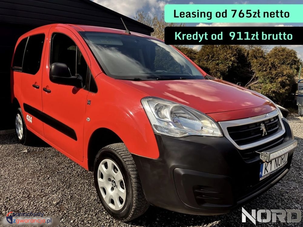 Peugeot Partner  | 4X4 (Doł. Ręcznie) | Manualna | 99 Km | Czerwony