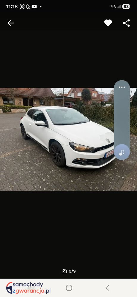 Volkswagen Scirocco  | Fwd (Przód) | Manualna | 122 Km | Biały