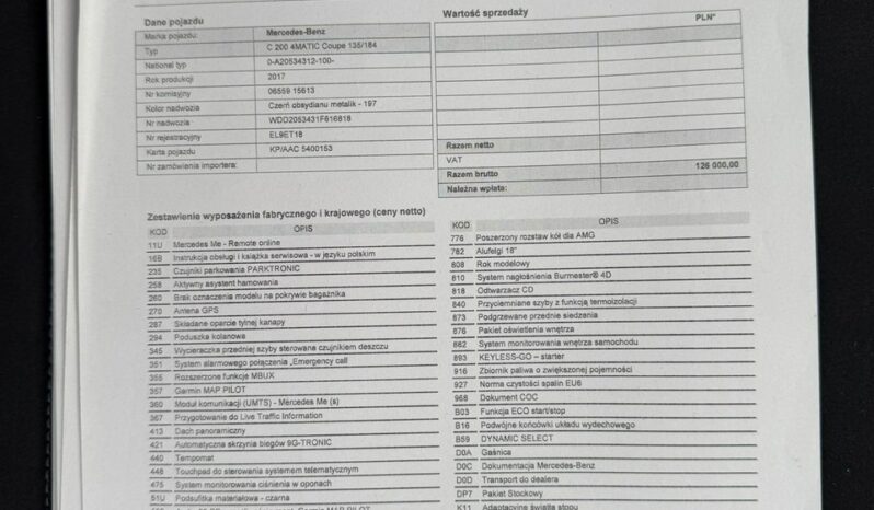 Mercedes C 200 | 4×4 Automatyczny | Automatyczna | 184 KM | Czarny full