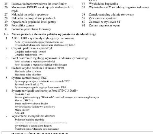 FORD Focus  | FWD (przód) | Automatyczna | 120 KM | Biały full