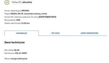 MAZDA MX-30 | FWD (przód) | Automatyczna | 145 KM | Szary full