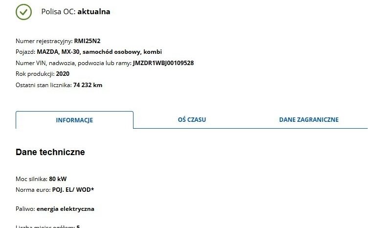 MAZDA MX-30 | FWD (przód) | Automatyczna | 145 KM | Szary full