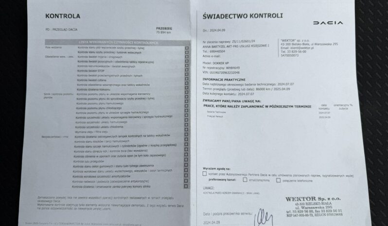 DACIA Dokker  | FWD (przód) | Manualna | 102 KM | niebieski ciemny full