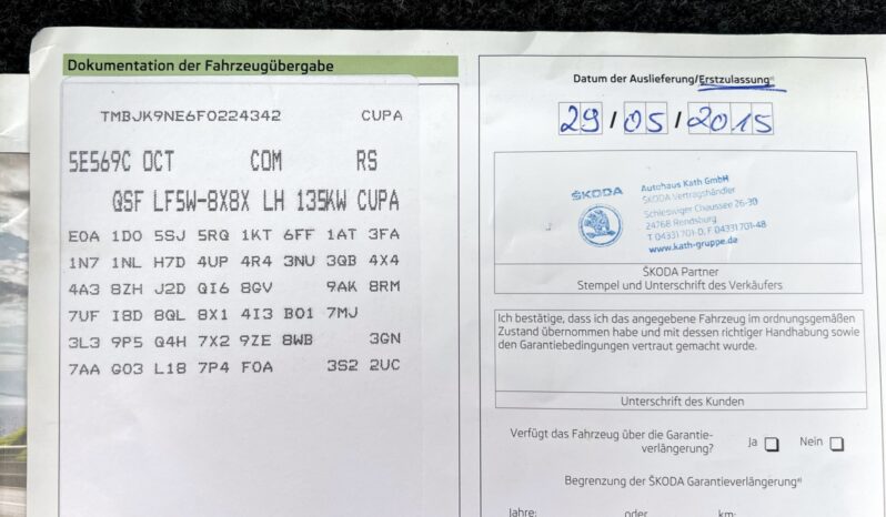 SKODA Octavia RS | FWD (przód) | automatyczna_dwusprzeglowa | 184 KM | Niebieski full