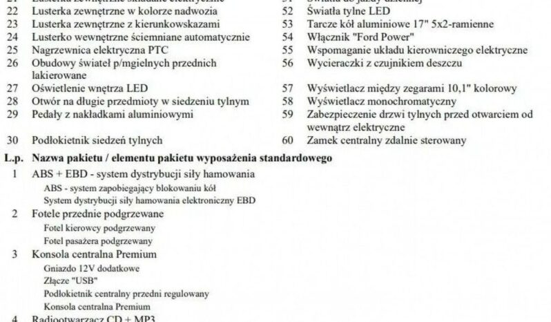 FORD Mondeo  | FWD (przód) | Automatyczna | 180 KM | Niebieski full