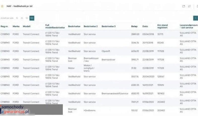 FORD Transit Connect  | FWD (przód) | Manualna | 100 KM | Biały full