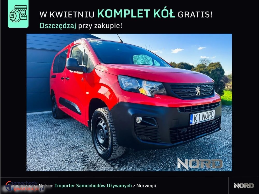 Peugeot Partner  | 4X4 (Doł. Automatycznie) | Manualna | 131 Km | Czerwony