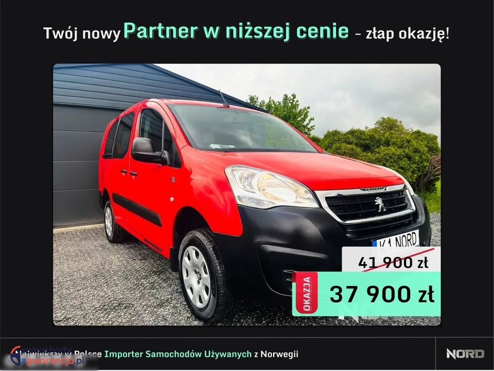 Peugeot Partner  | 4X4 (Doł. Ręcznie) | Manualna | 99 Km | Czerwony