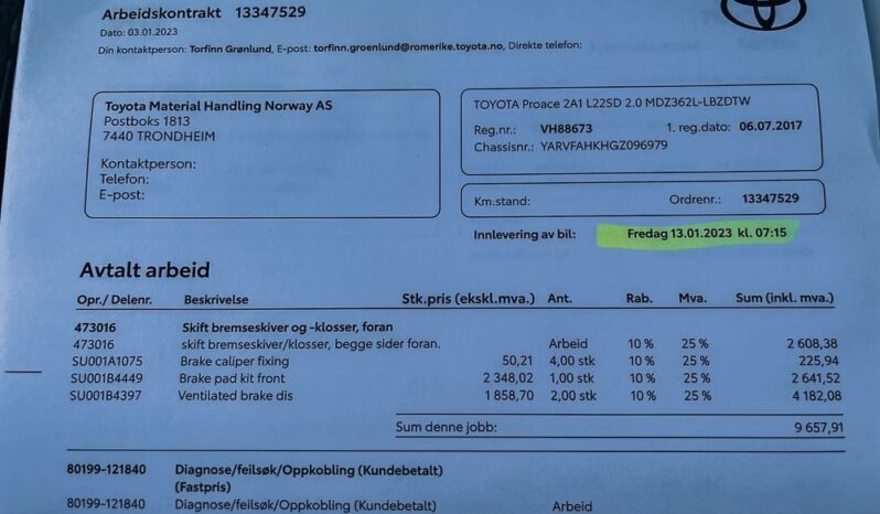 TOYOTA ProAce | FWD (przód) | Manualna | 122 KM | Biały full