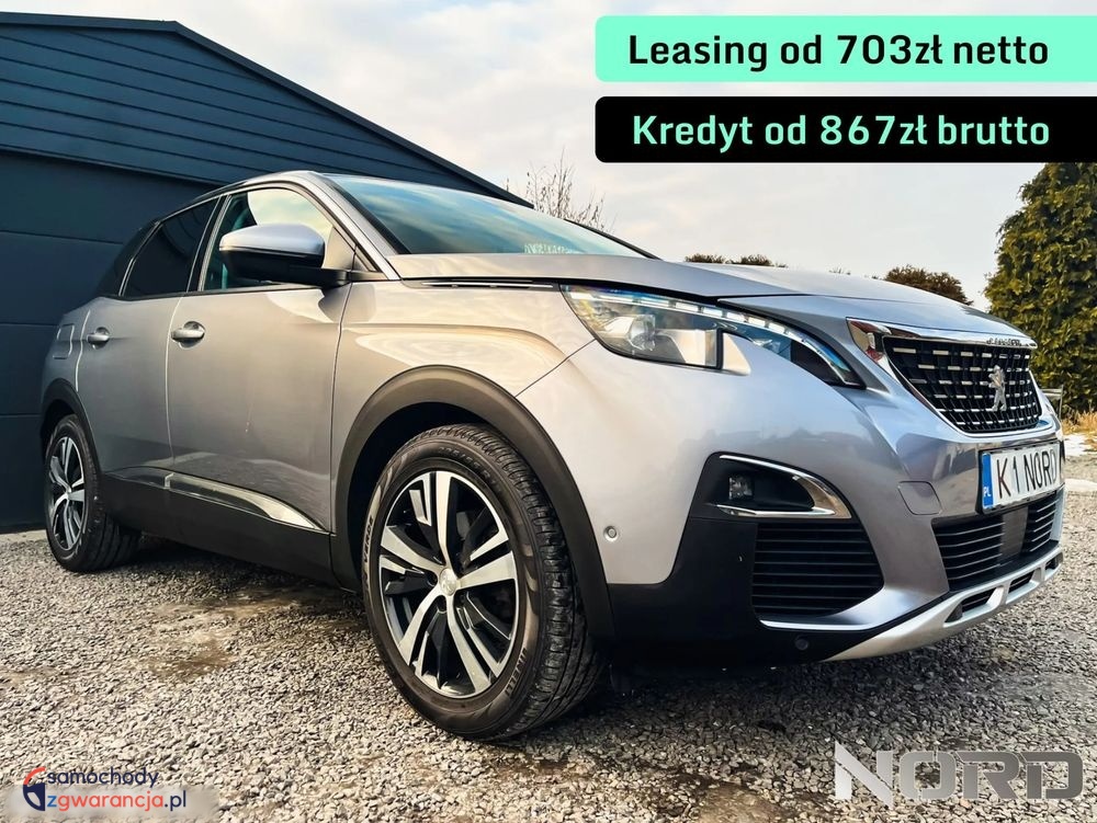 Peugeot 3008  | Fwd (Przód) | Automatyczna | 131 Km | Srebrny