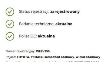 TOYOTA ProAce | FWD (przód) | Manualna | 145 KM | Biały full
