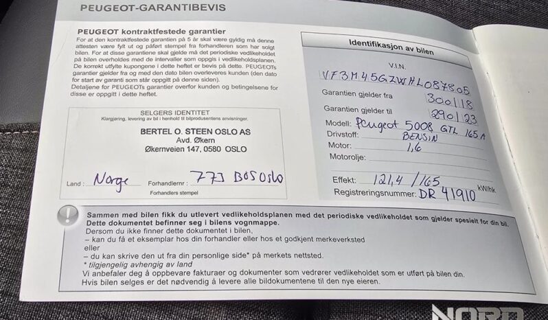 PEUGEOT 5008  | FWD (przód) | Automatyczna | 165 KM | Granatowy full