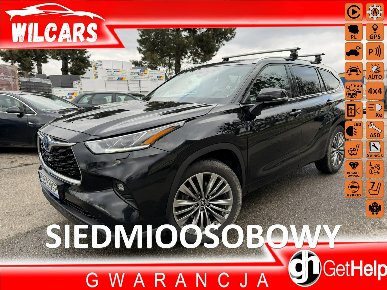 Toyota Highlander | 4X4 Automatyczny | Automatyczna | 248 Km | Czarny