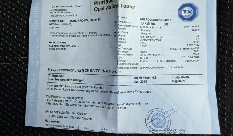 OPEL Zafira  | FWD (przód) | Manualna | 140 KM | bialy full