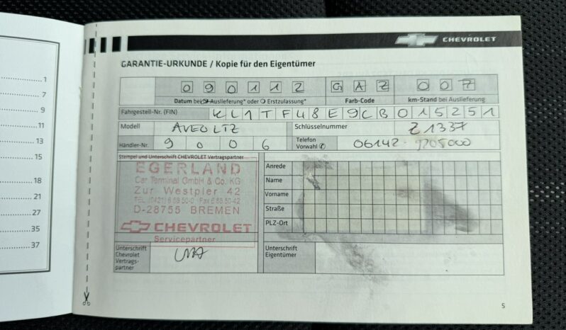 CHEVROLET Aveo  | FWD (przód) | Manualna | 115 KM | bialy full