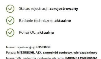 MITSUBISHI ASX  | FWD (przód) | Manualna | 117 KM | Czarny full