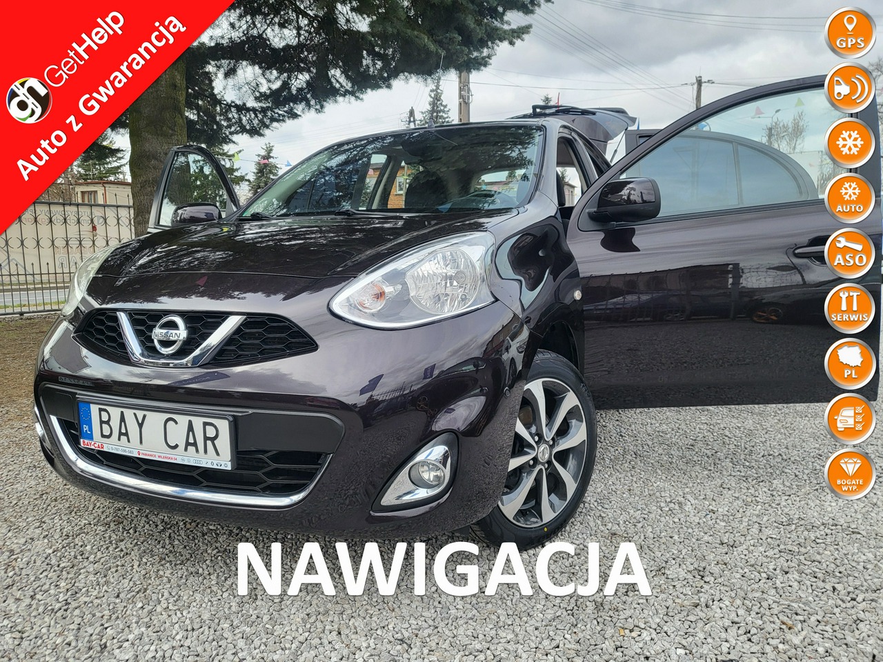 Nissan Micra  | Przedni | Manualna | 80 Km | Fioletowy