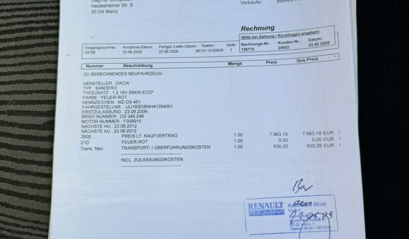 DACIA Sandero  | FWD (przód) | Manualna | 75 KM | Czerwony full