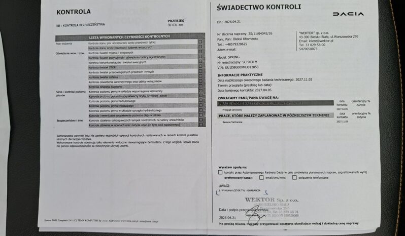 DACIA spring | FWD (przód) | Automatyczna | 45 KM | Srebrny full