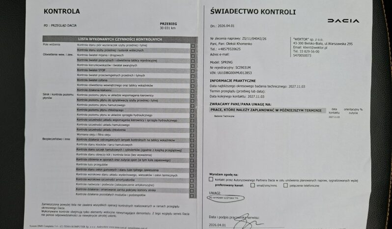 DACIA spring | FWD (przód) | Automatyczna | 45 KM | Srebrny full