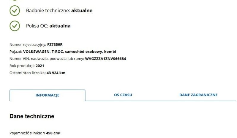 Volkswagen T-Roc | FWD (przód) | Automatyczna | 150 KM | Biały full