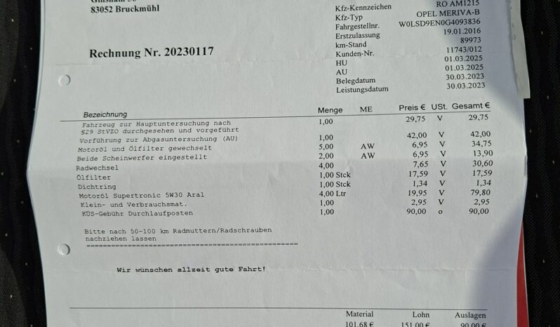 Opel Meriva | FWD (przód) | Manualna | 140 KM | Szary full