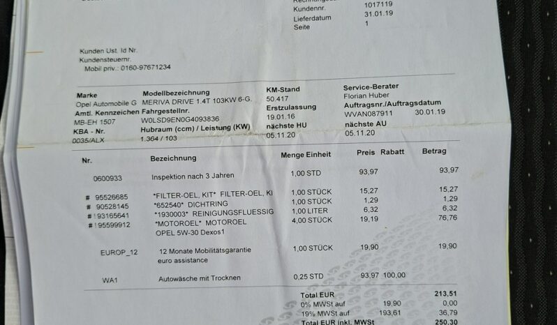 Opel Meriva | FWD (przód) | Manualna | 140 KM | Szary full