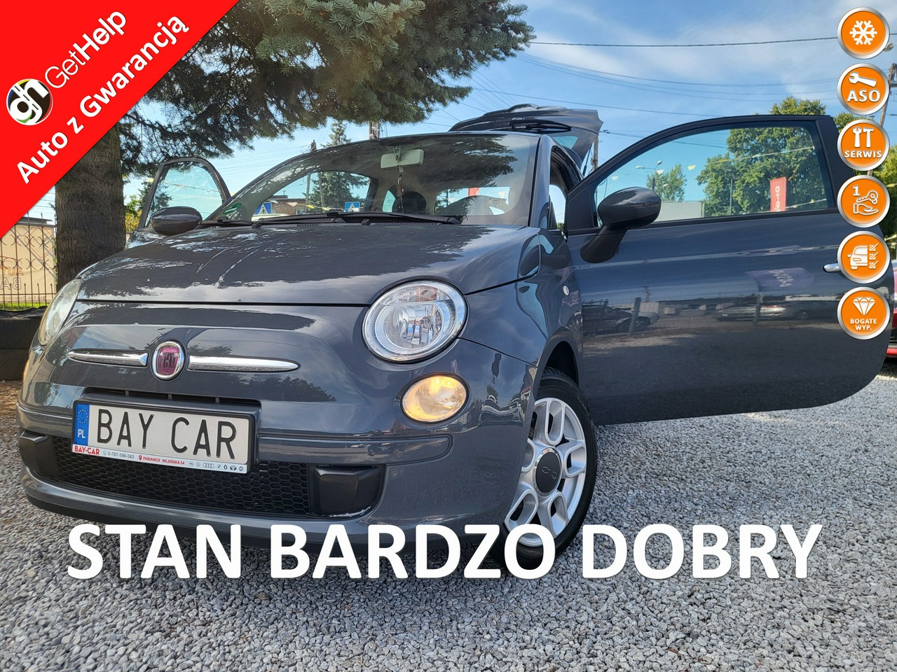 Fiat 500 | Fwd (Przód) | Manualna | 70 Km | Szary