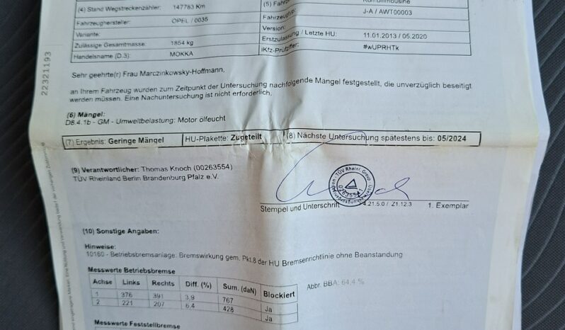 Opel Mokka | 4×4 (doł. automatycznie) | Manualna | 140 KM | Czarny full