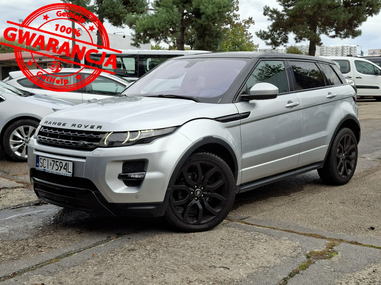 Land Rover Range Rover Evoque | 4×4 (Doł. Automatycznie) | Automatyczna | 180 Km | Srebrny