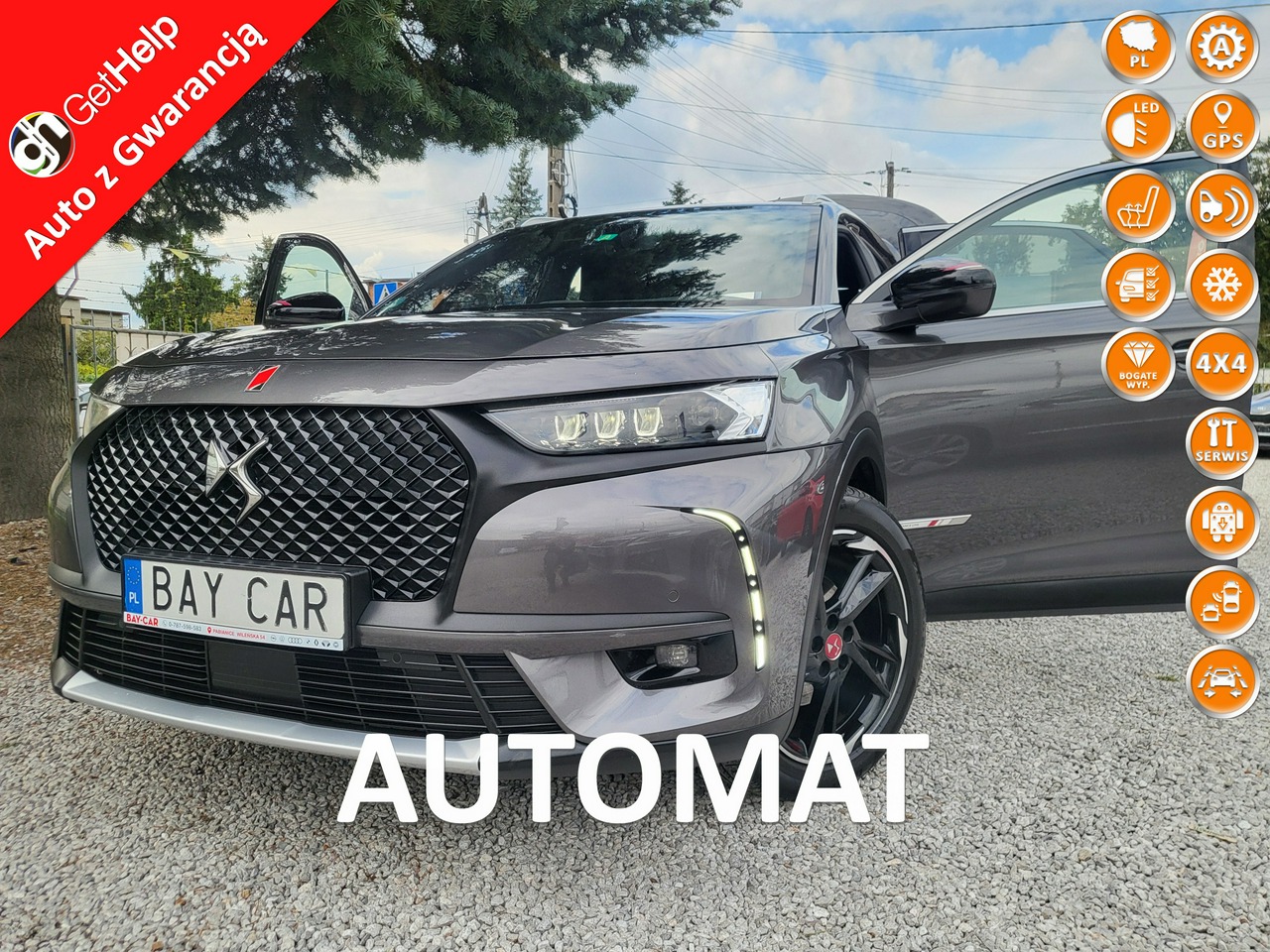 Ds Automobiles Ds 7 Crossback | 4×4 (Doł. Automatycznie) | Automatyczna | 177 Km | Szary