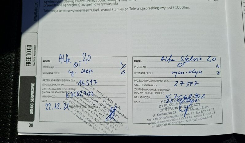 Alfa Romeo Stelvio | 4×4 (doł. automatycznie) | Automatyczna | 200 KM | Szary full